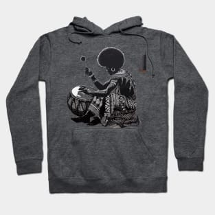 Afrocentric Man Drum Hoodie